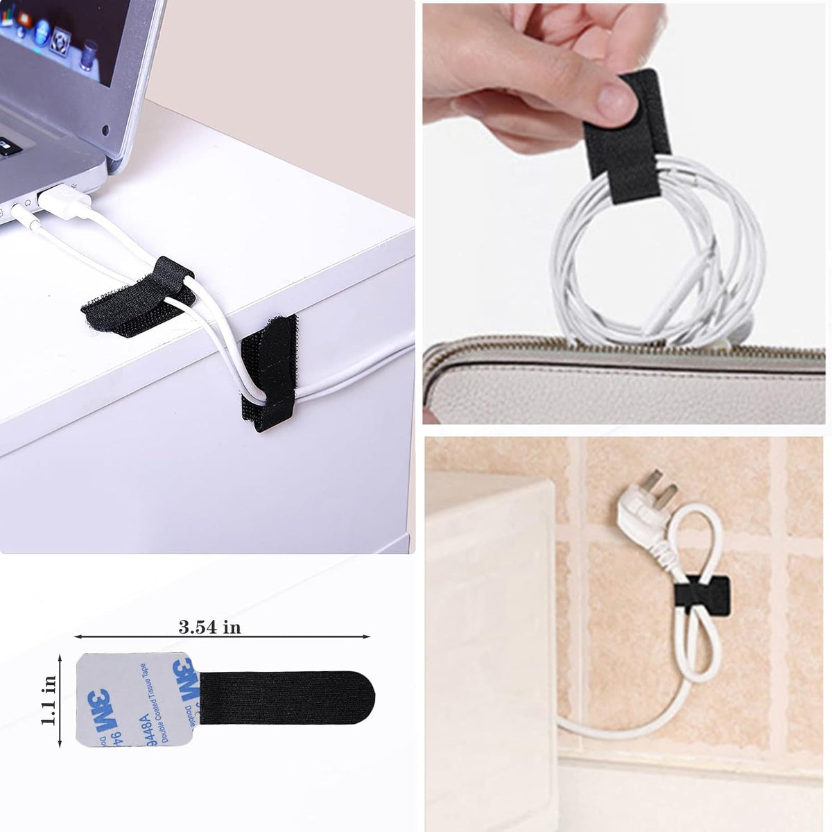 N NOROCME 192 PCS Cable Management Kit 4 Wire Organizer Sleeve