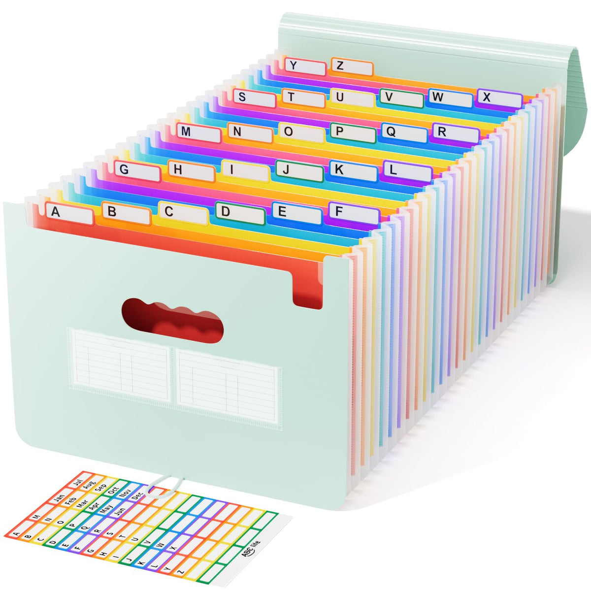 ABC life 26 Pockets Accordion File Organizer, Expanding File Folders