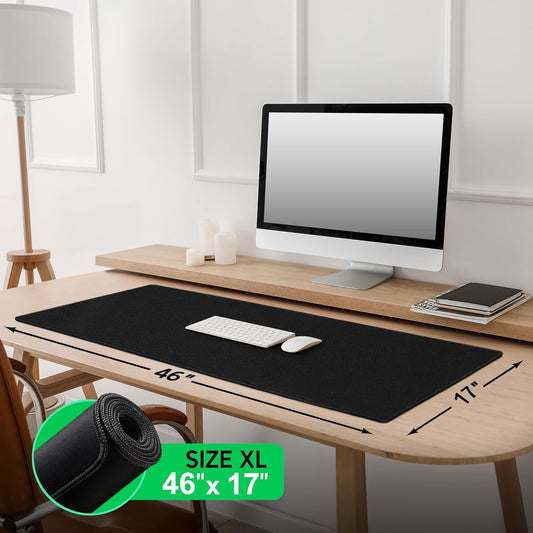 LifeTrim Huge 46”x17” 5mm Gaming Mouse Pad Large Mouse Pad for Desk Gaming Giant Black XXL Thick Long Extra Large Extended Big Gamer Desk Mat