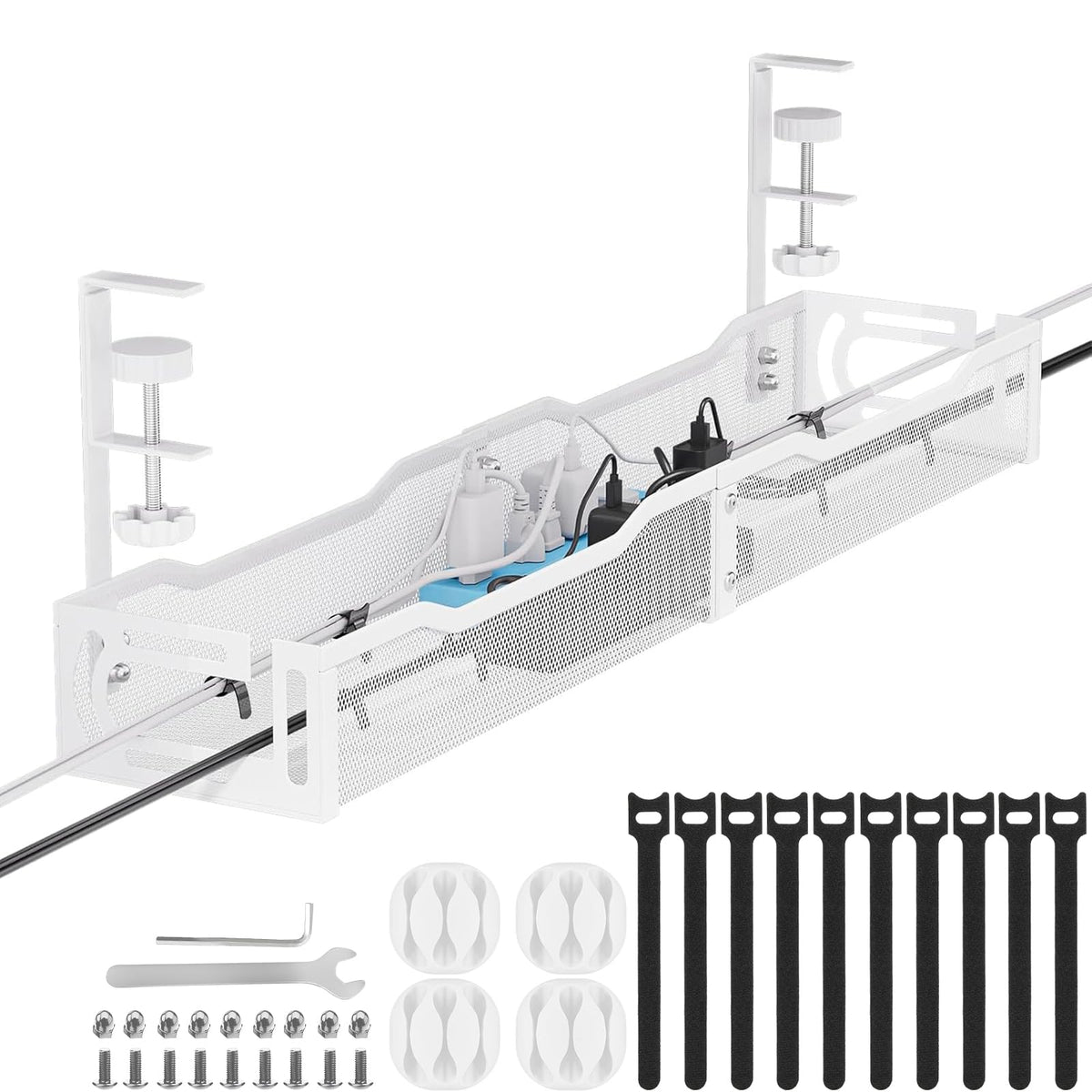 Cable Management, 25'' Cable Management Under Desk, Cable Tray