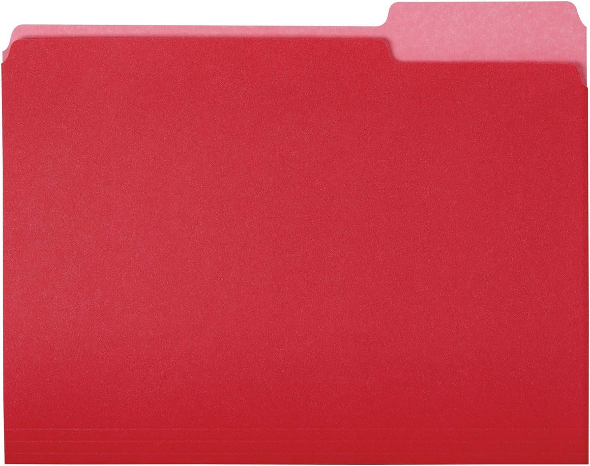 Amazon Basics File Folders for Organization, Letter Size, 1/3 Cut Tab, Bright Green, 36-Pack