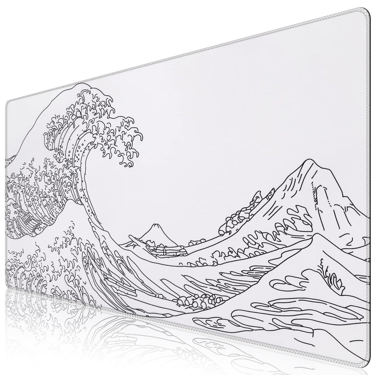 iCasso Desk Cover Mat, Office Mouse Pad,35.4x15.7in,Retro Black