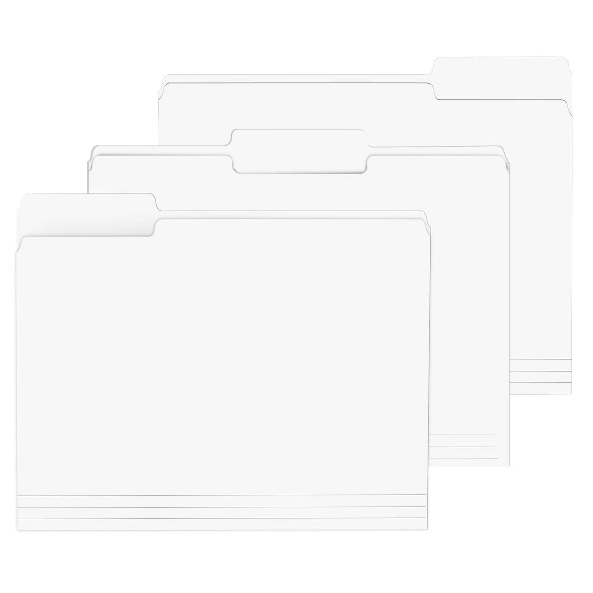 PANDRI Colored File Folders, 120 Pack 1/3 Cut Tab File Folder, 6 Colors