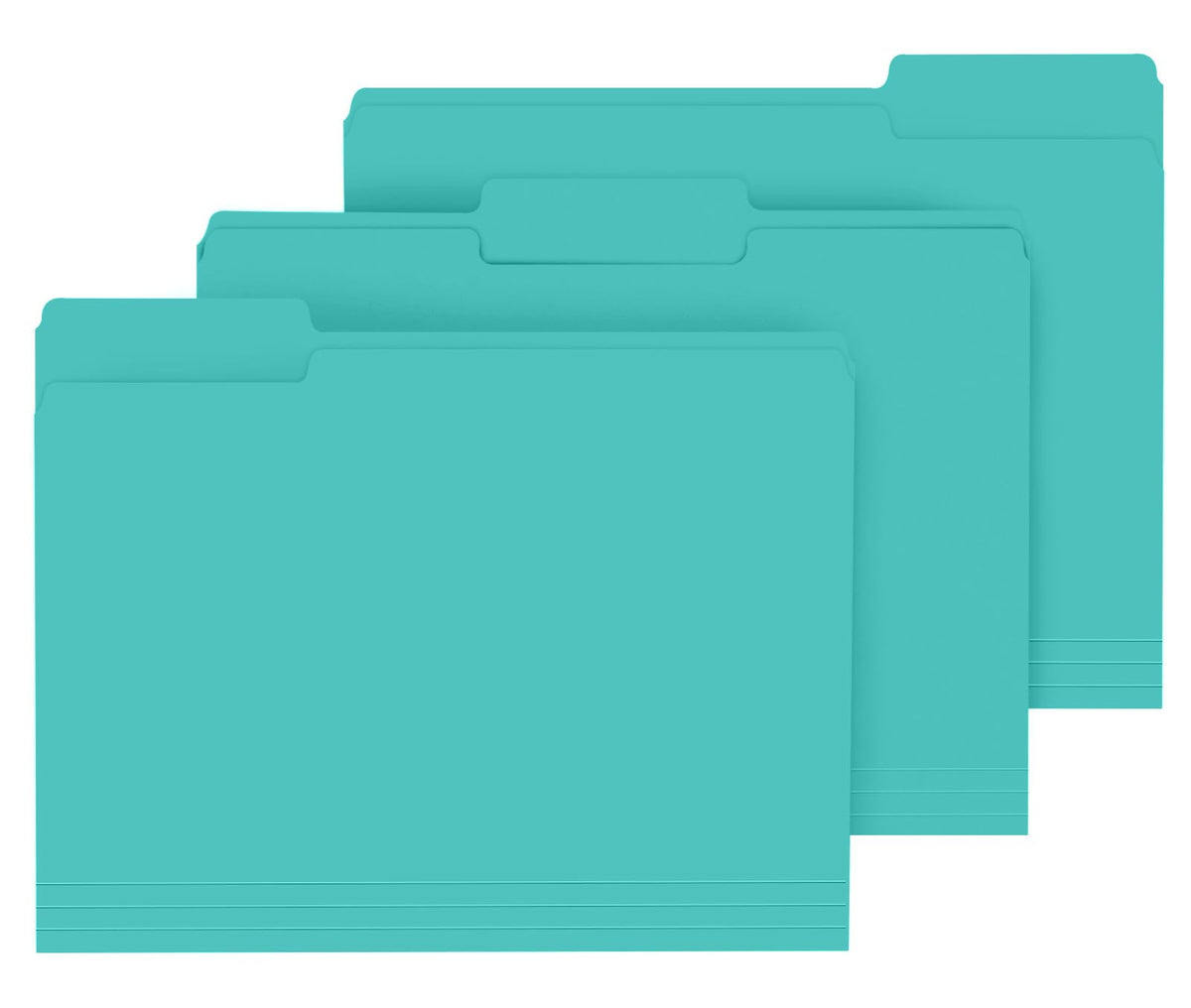 PANDRI Colored File Folders, 120 Pack 1/3 Cut Tab File Folder, 6 Colors