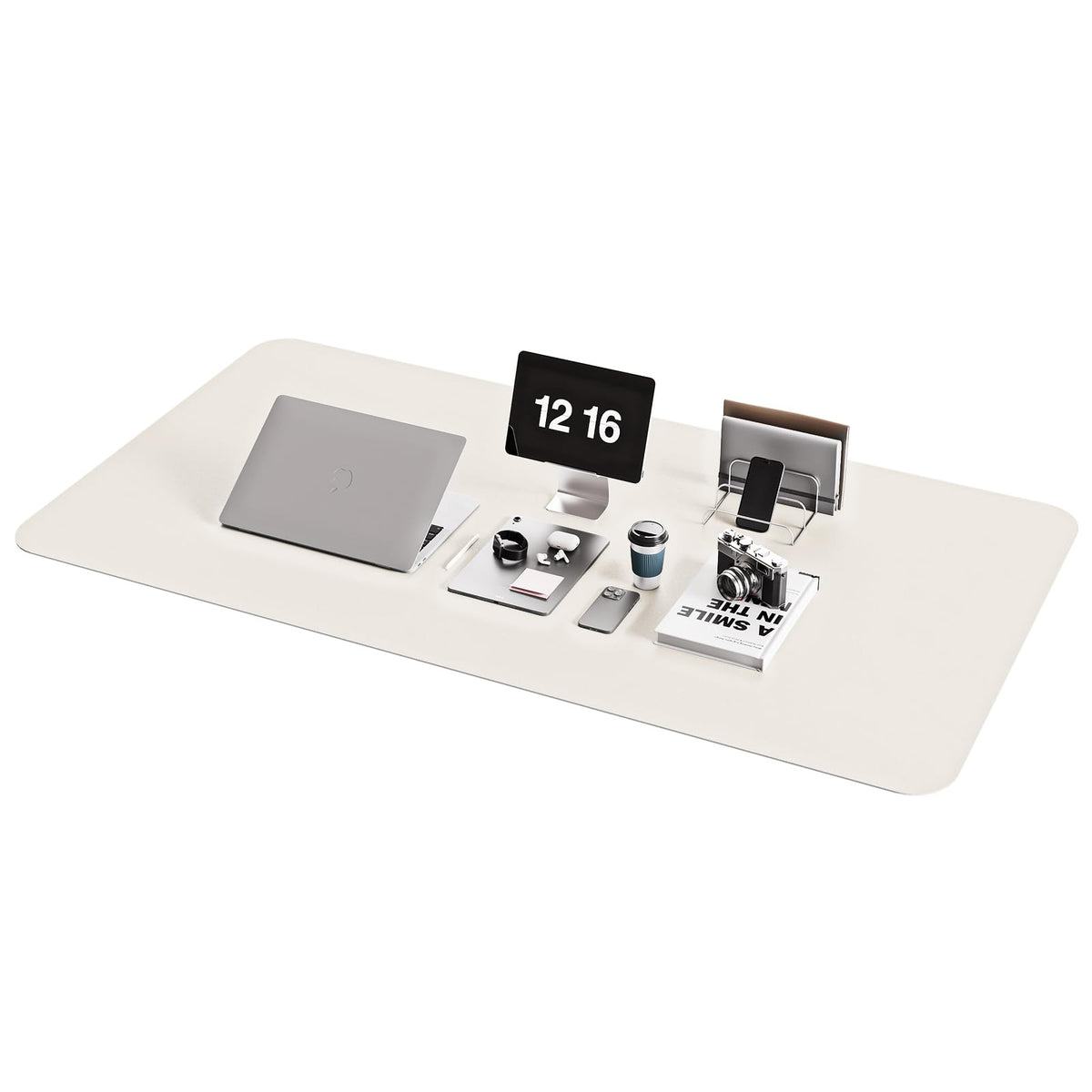 YSAGi Non-Slip Leather Desk Pad, Waterproof Laptop Computer Desk Keyboard Mat, Table Protector Blotter Mat, Large Mouse Pad for Office/Work/Home/Decor(Dark Brown, 31.5" x 15.7")