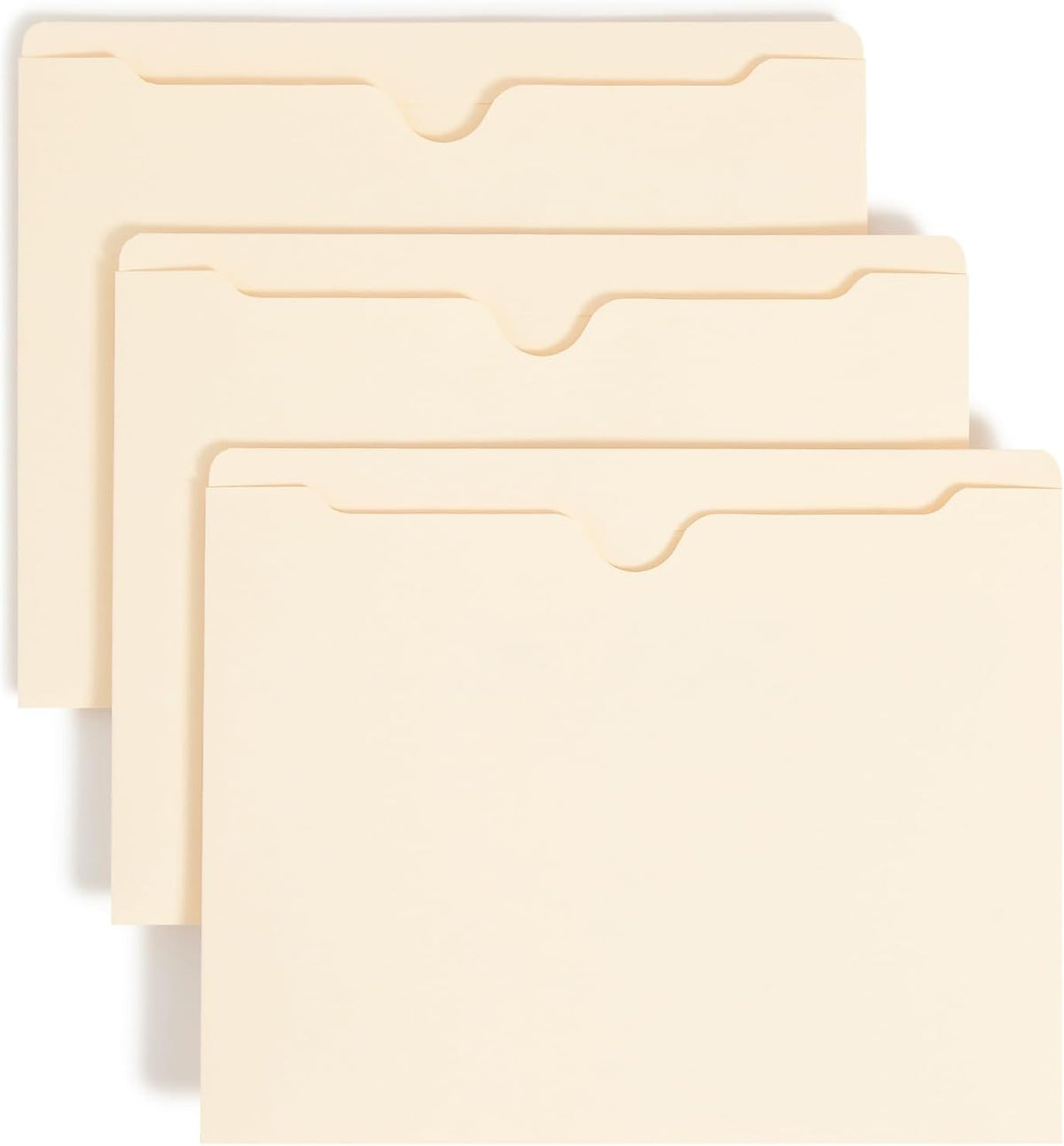 Smead File Jacket, Reinforced Straight-Cut Tab, Flat-No Expansion, Letter Size, Manila, 100 per Box (75500)
