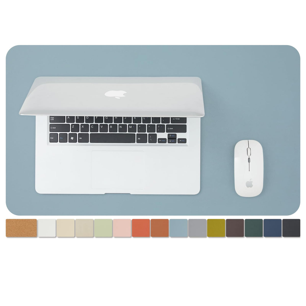 Cork Desk Mat - Dual-Sided Desk Pad for Office and Home - Desk Organization and Accessories - Ideal for Large Mouse Pad and Desk Mats on Top of Desks(Dark Green,90cmx 43cm)