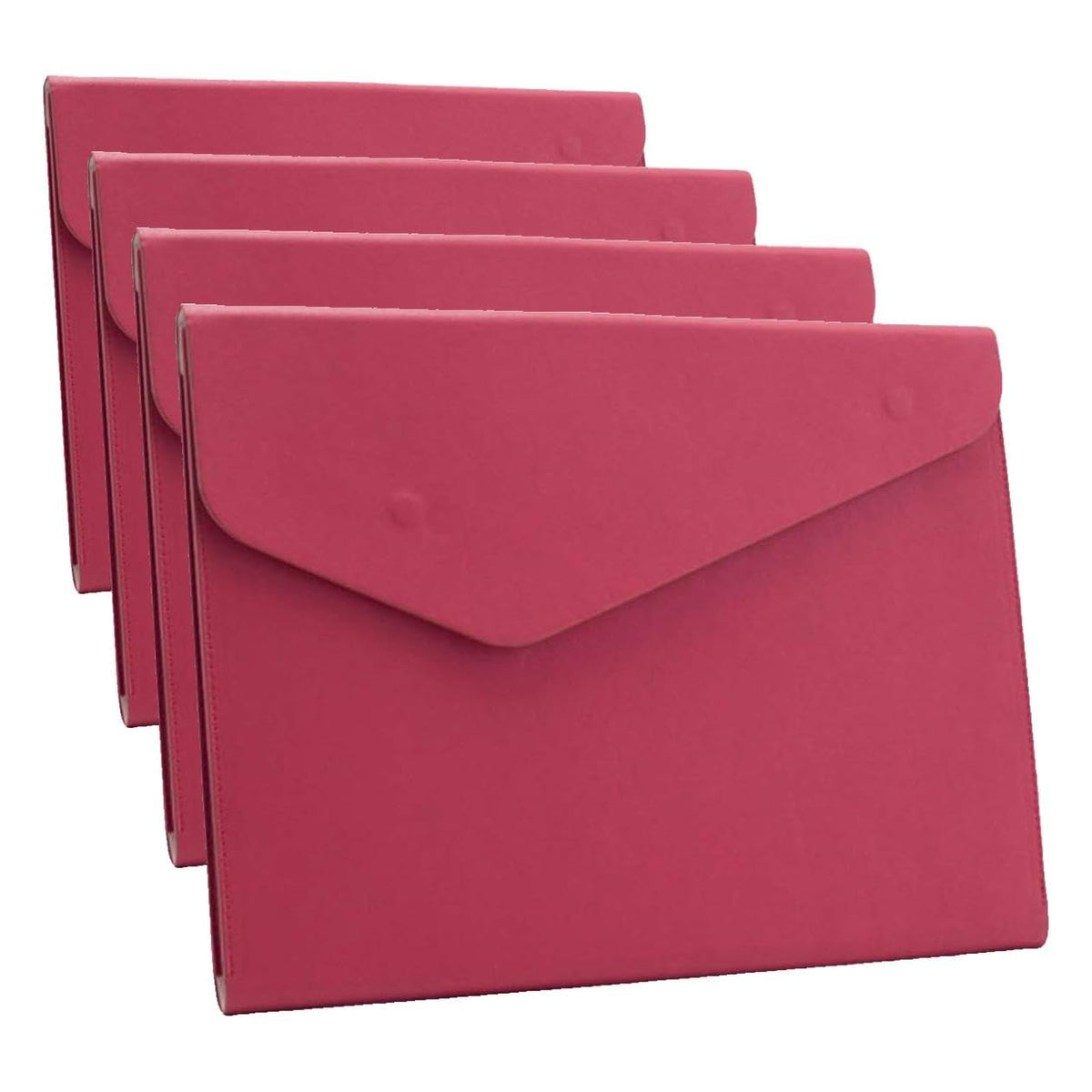 PU Leather A4 File Folder Document Holder Waterproof Portfolio Envelope Folder Case with Invisible Magnetic Closure Black