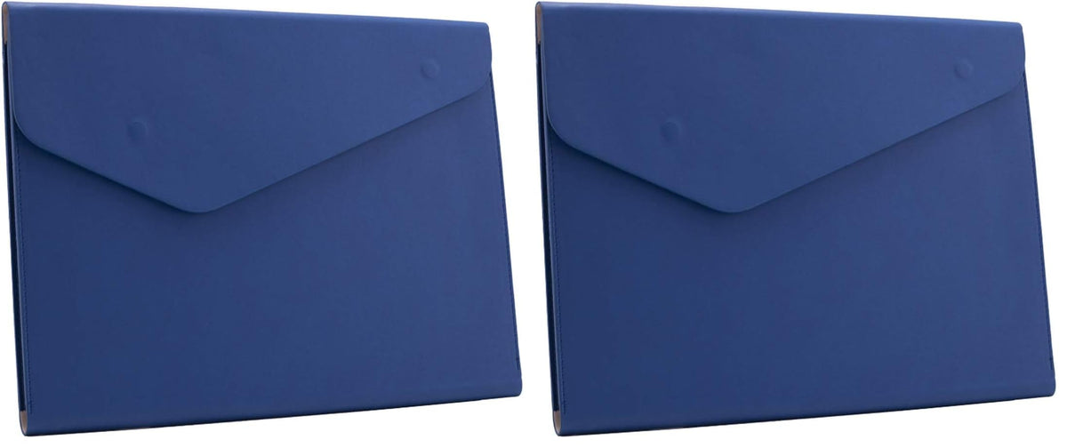 PU Leather A4 File Folder Document Holder Waterproof Portfolio Envelope Folder Case with Invisible Magnetic Closure Black