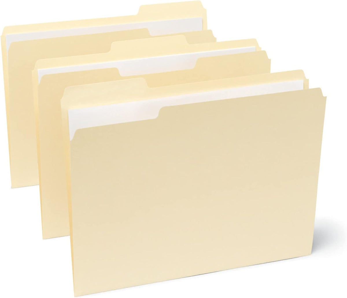 Pendaflex Reinforced-Top File Folders, Letter Size, Manila, 1/3 Cut, 100/BX (R752 1/3)