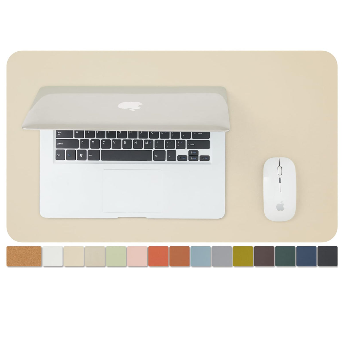 Cork Desk Mat - Dual-Sided Desk Pad for Office and Home - Desk Organization and Accessories - Ideal for Large Mouse Pad and Desk Mats on Top of Desks(Dark Green,90cmx 43cm)
