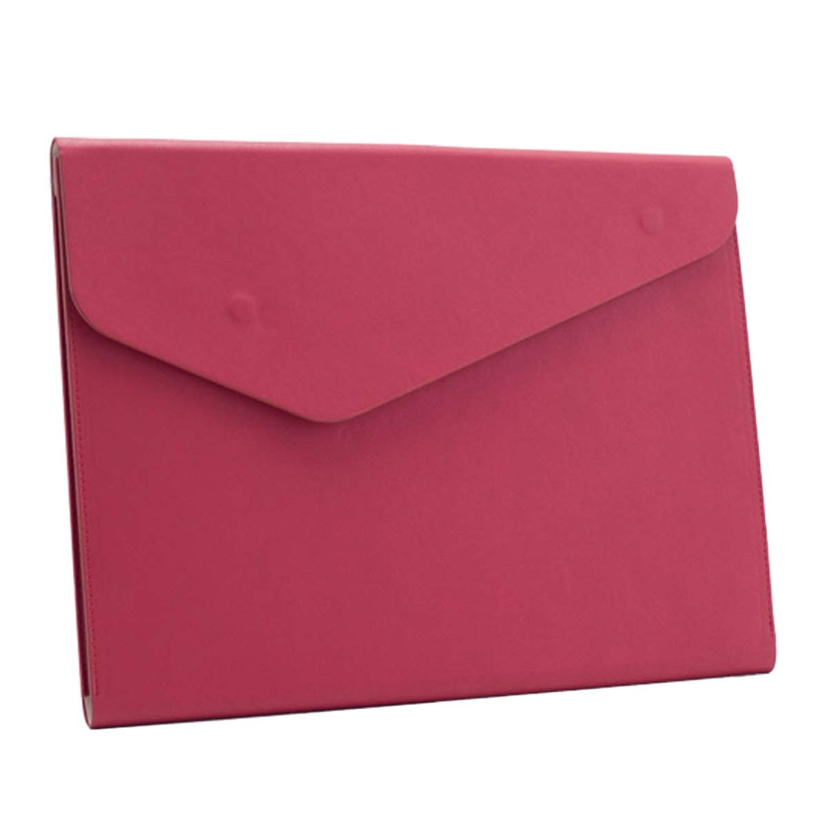 PU Leather A4 File Folder Document Holder Waterproof Portfolio Envelope Folder Case with Invisible Magnetic Closure Black