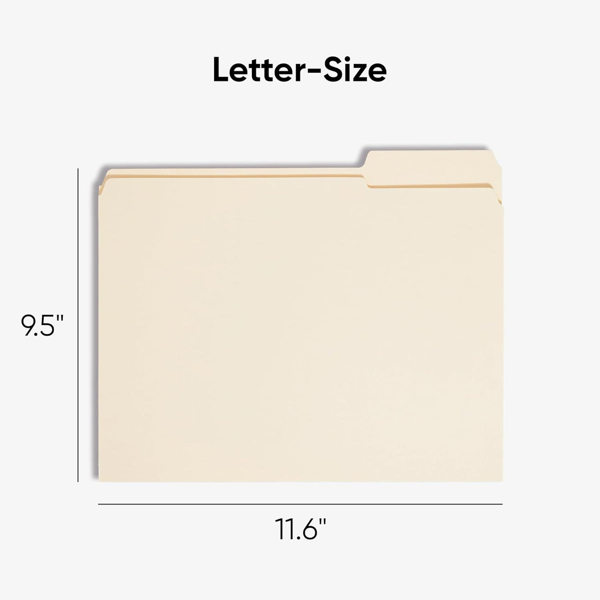 Smead File Folders Letter Size, Reinforced 1/3-Cut Tab, Assorted Positions, Letter Size, Manila Folders 8.5 x 11, 100 per Box (10334)