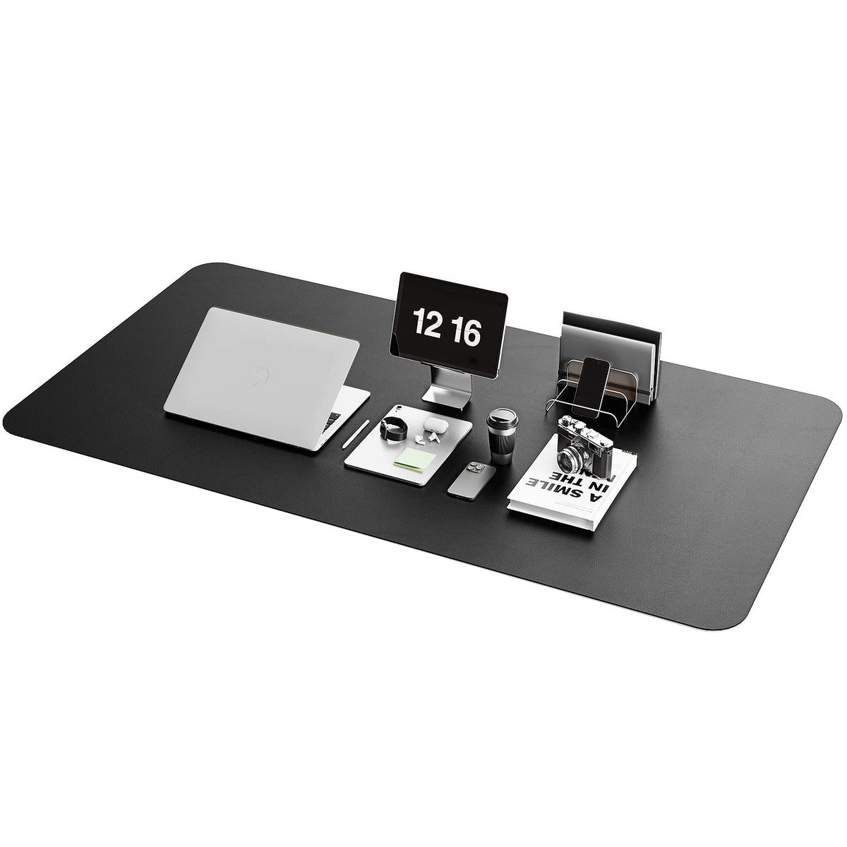 YSAGi Non-Slip Leather Desk Pad, Waterproof Laptop Computer Desk Keyboard Mat, Table Protector Blotter Mat, Large Mouse Pad for Office/Work/Home/Decor(Dark Brown, 31.5" x 15.7")