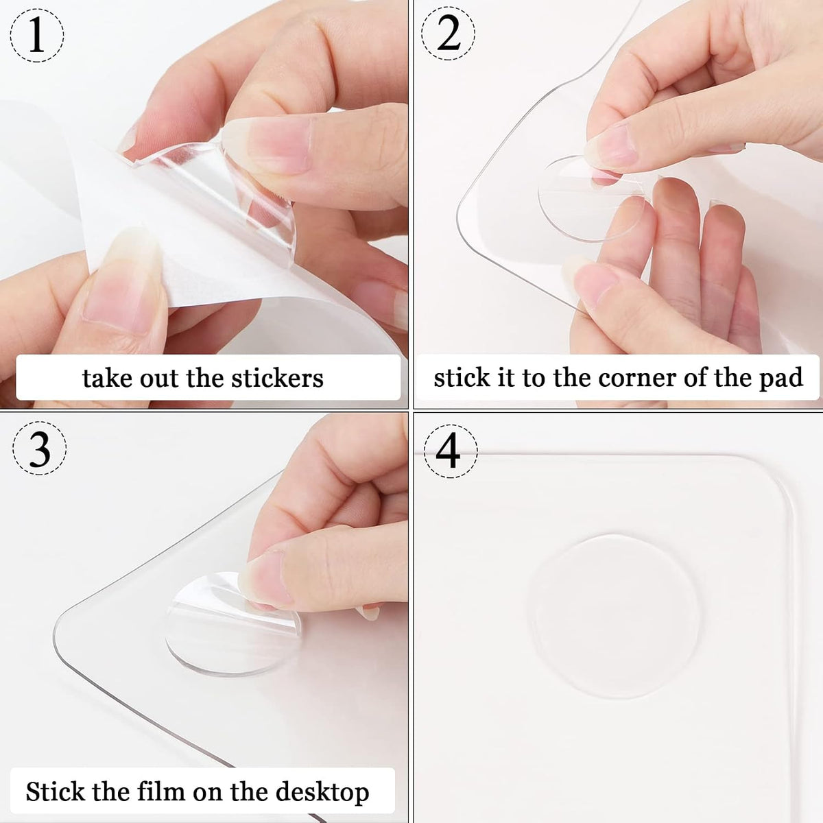 Oterri Clear Writing Desk Pad, 23.6’’x13.7” Heat Resistant Waterproof PVC Round Edge Durable Desk Protect Mat, Anti-Static Writing Mat Table Protector