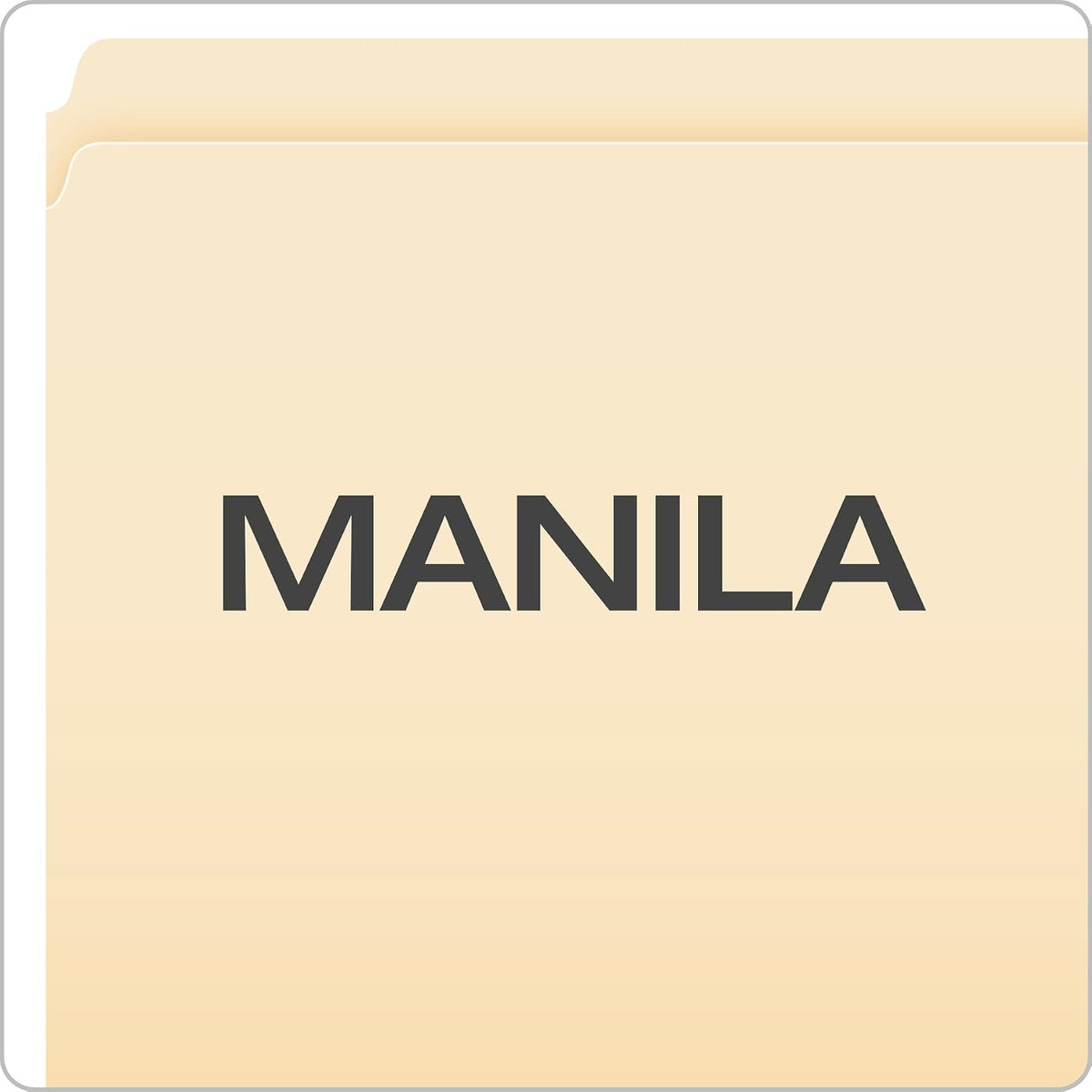 Pendaflex 752 File Folders, Straight Cut, Top Tab, Letter, Manila (Box of 100), Natural