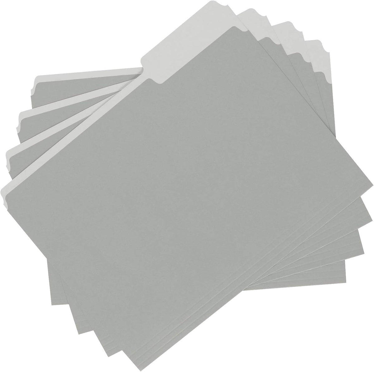 Amazon Basics File Folders for Organization, Letter Size, 1/3 Cut Tab, Gray, 36-Pack