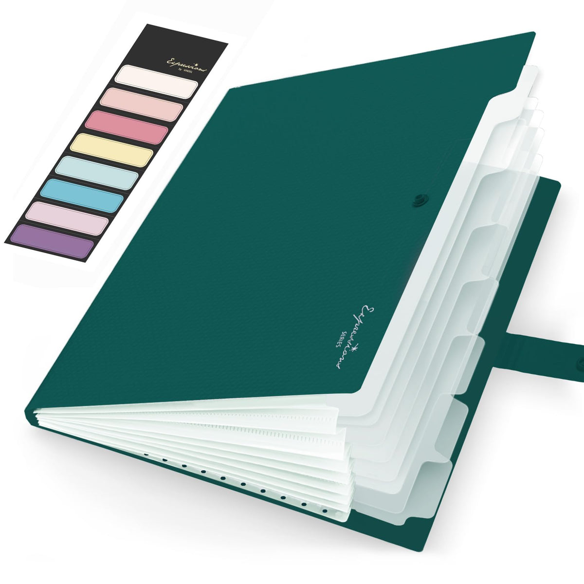 Sooez Accordion File Organizer 8 Pocket, Expanding File Folder with Labels