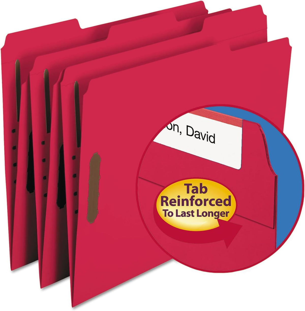 Pendaflex Fastener File Folders, 2 Durable Fasteners, Classification Folder for School, Home and Office, Letter Size, Blue, 1/3 Cut Tabs in Left, Right, Center Positions, 50 per Box (22040GW)