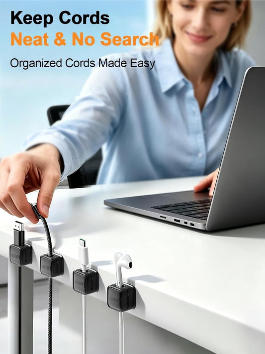 9 Pack Cord Organizer Magnetic Cable Clips Adhesive Wire Management 1s Lock