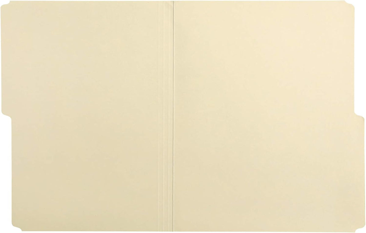 Amazon Basics Manila File Folders, Letter Size, 1/2 Tab in Left and Right Positions, 8.5" x 11", 36-Pack