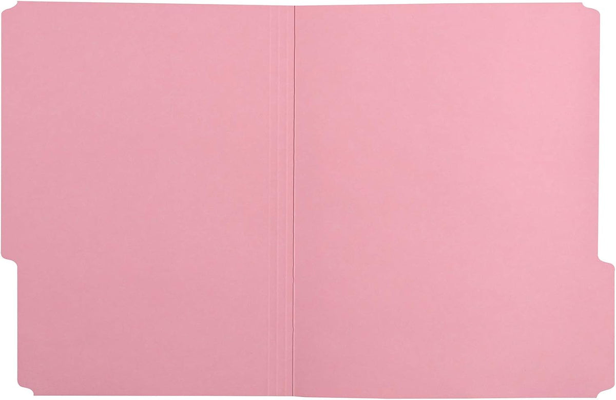 Amazon Basics File Folders for Organization, Letter Size, 1/3 Cut Tab, Pink, 36-Pack