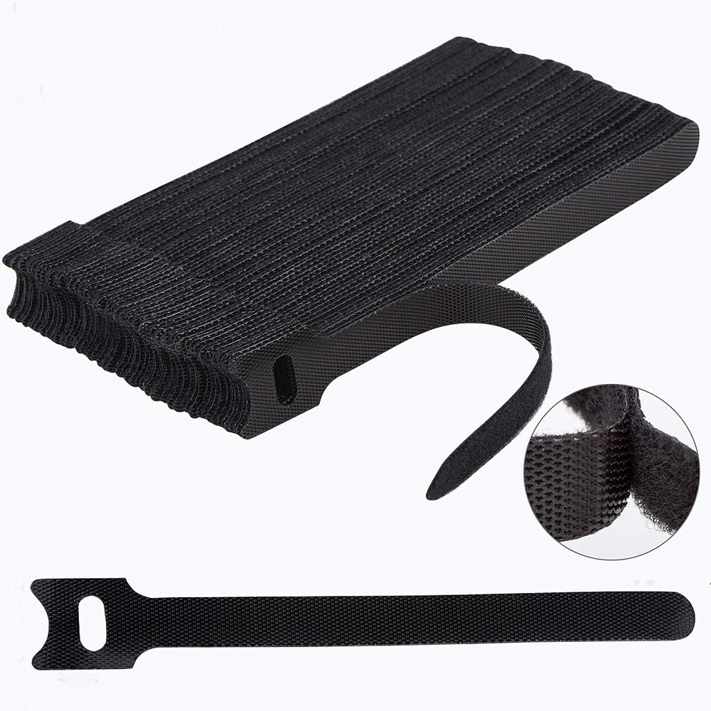 Nettbe Reusable Cable Ties, 210 PCS 6 Inches Adjustable Cord Straps Wire Organizer Cord Wrap and Hook Loop Cable Management