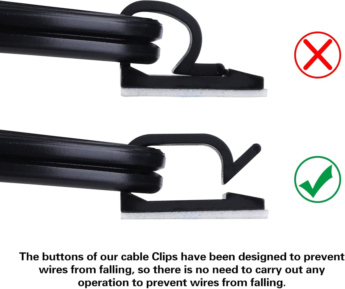 XHF 120PCS 5/8” White Adhesive Cable Wire Wall Light Clips, Cord Holder