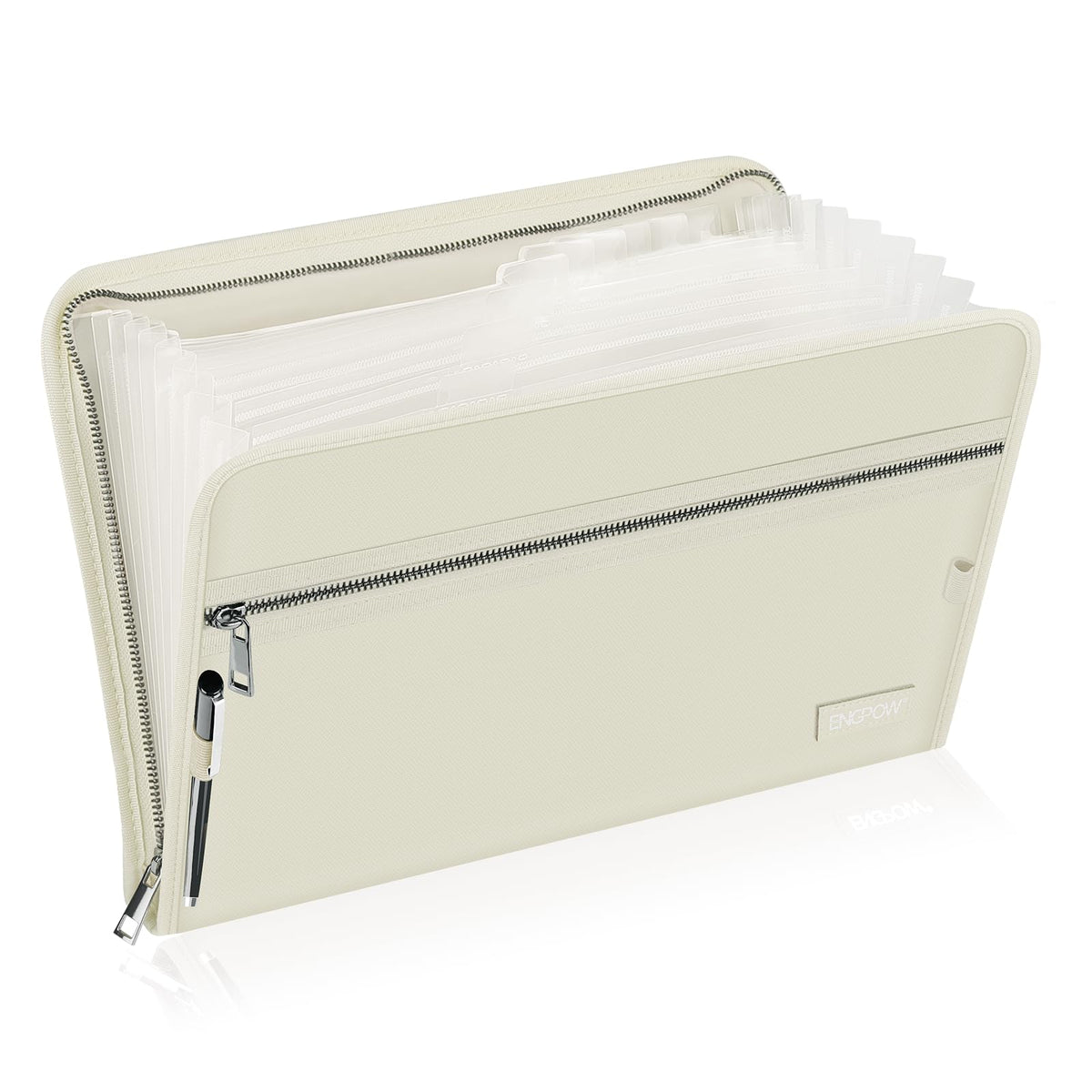 ENGPOW Fireproof Expanding File Folder, 3 Pockets Document Organizer Bag