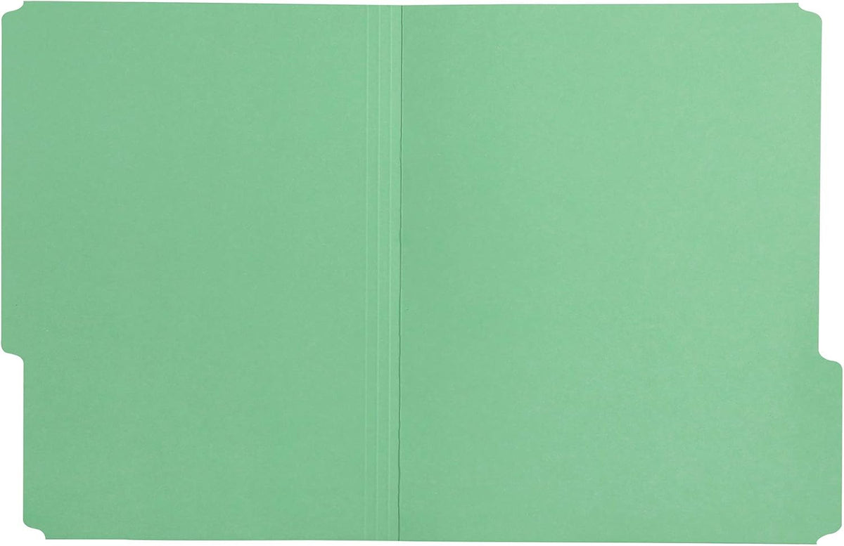 Amazon Basics File Folders for Organization, Letter Size, 1/3 Cut Tab, Bright Green, 36-Pack