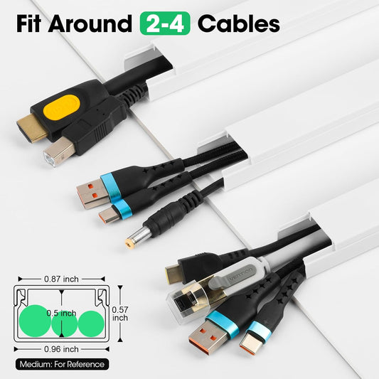 AZEN Cord Hider Kit, 315in Cord Covers for Wires on Wall, Paintable Wire Covers for Cords on Wall, Wire Hiders, Self-Adhesive Cable Hider Cord Organizer, 20X L14.5X W0.96x H0.57in