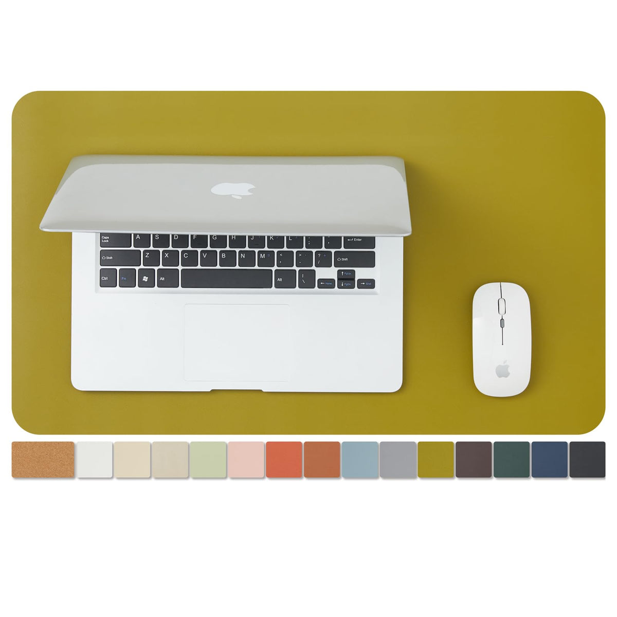 Cork Desk Mat - Dual-Sided Desk Pad for Office and Home - Desk Organization and Accessories - Ideal for Large Mouse Pad and Desk Mats on Top of Desks(Dark Green,90cmx 43cm)