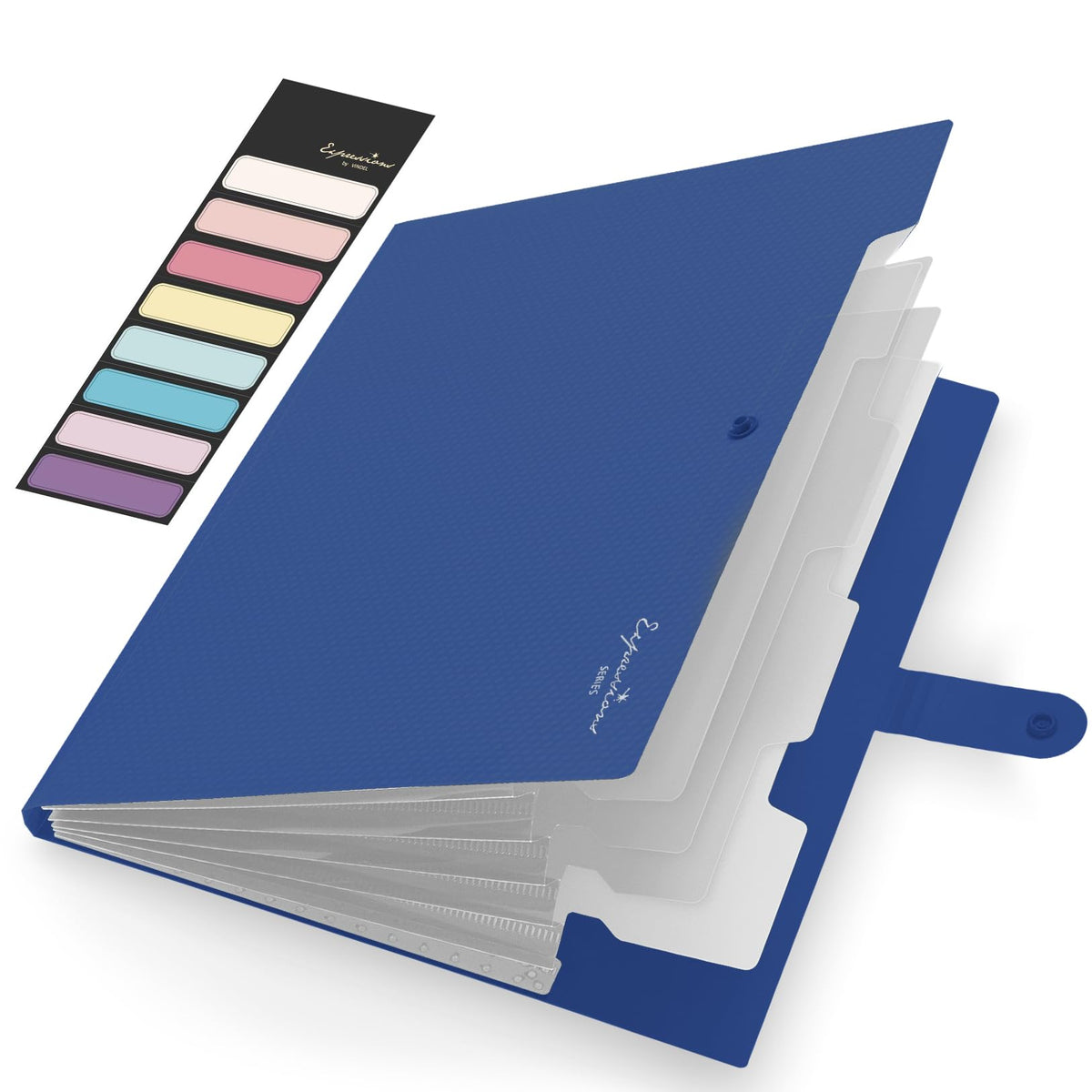 Sooez Accordion File Organizer 8 Pocket, Expanding File Folder with Labels