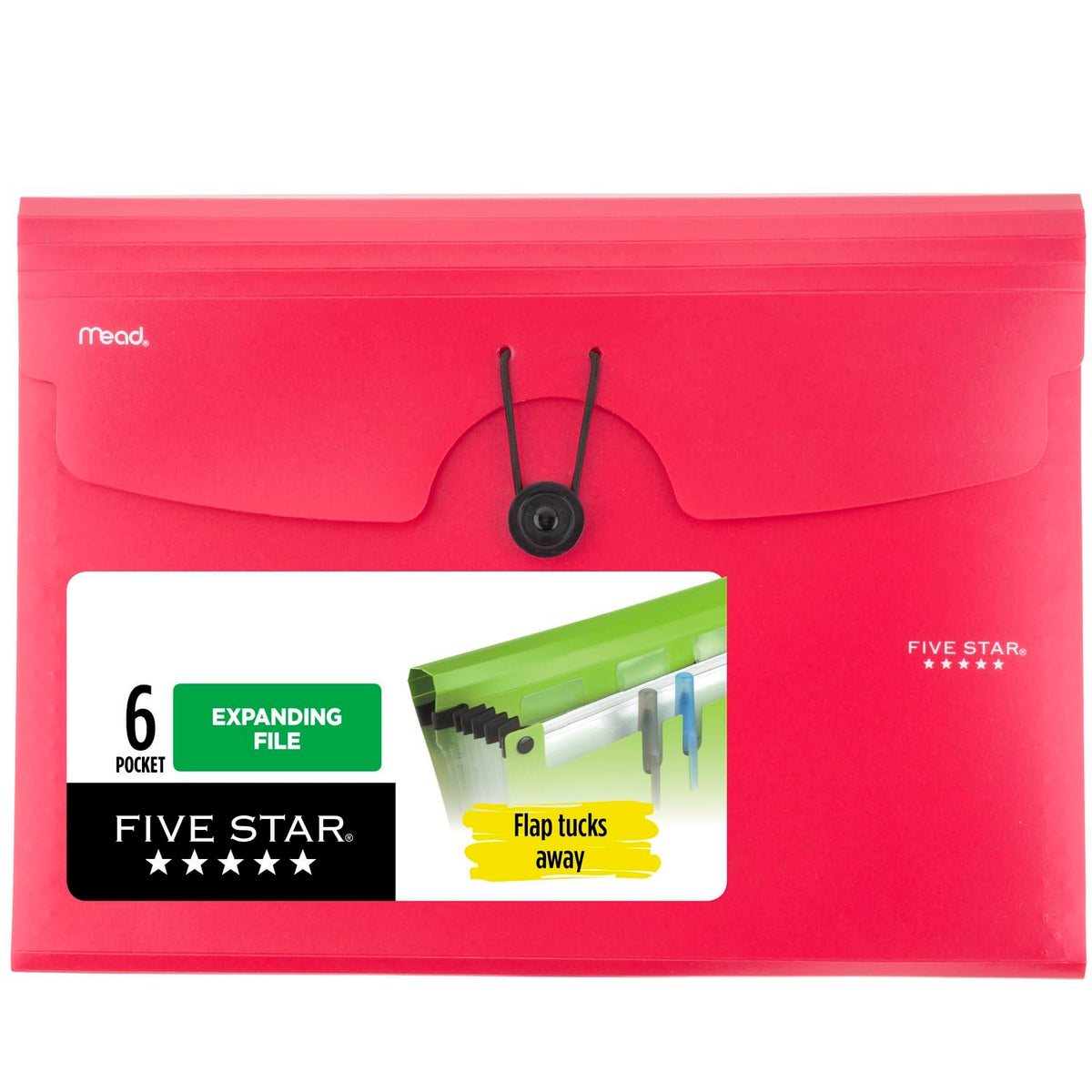 Five Star Expanding File Organizer, 6-Pocket Accordian File Organizer, Bungee Closure, Holds 8-1/2" x 11" Paper, Tidewater Blue (350100C-ECM)