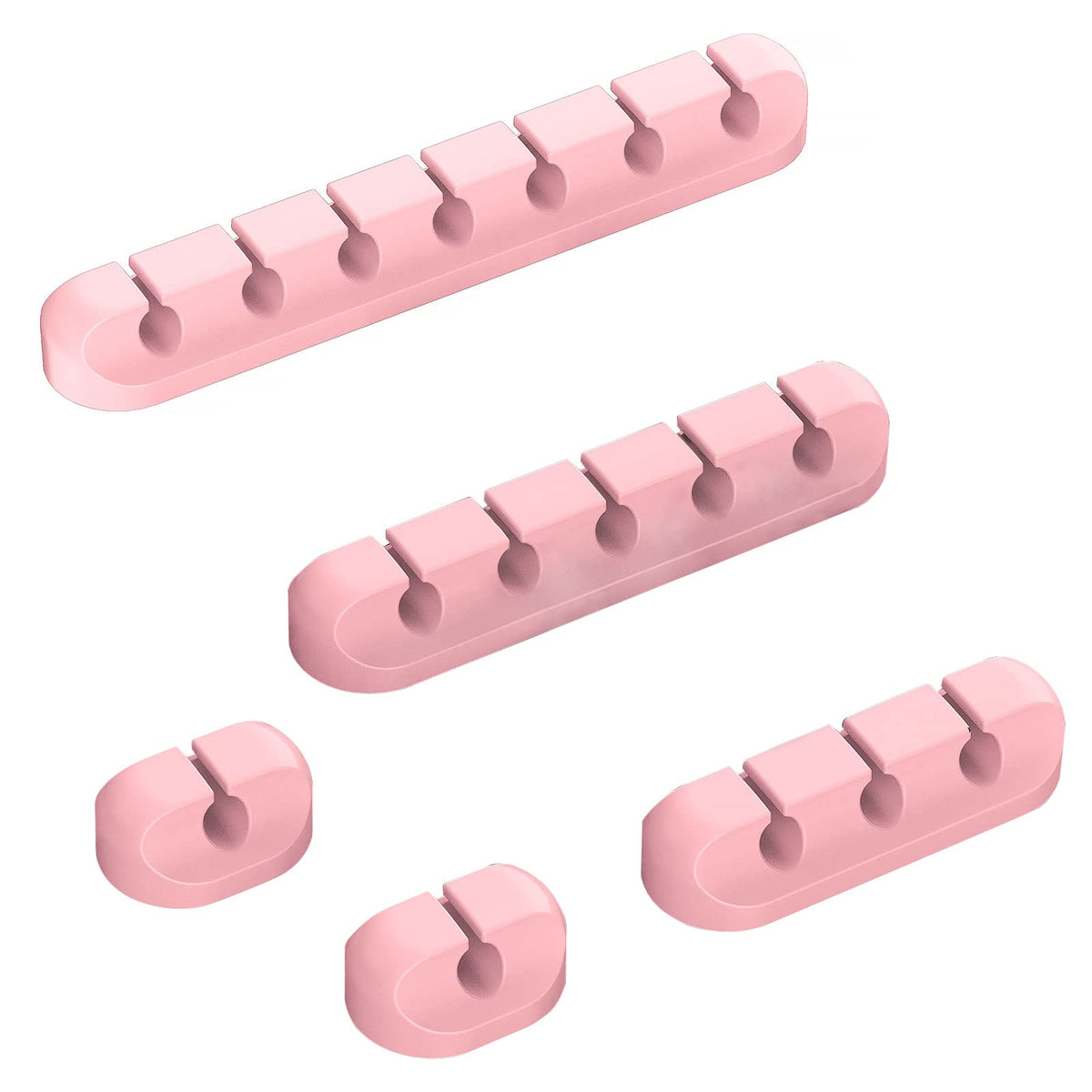 TviewSmart Cord Organizer for Desk, 5 Pack Cord Holders, Cable Clips, Black