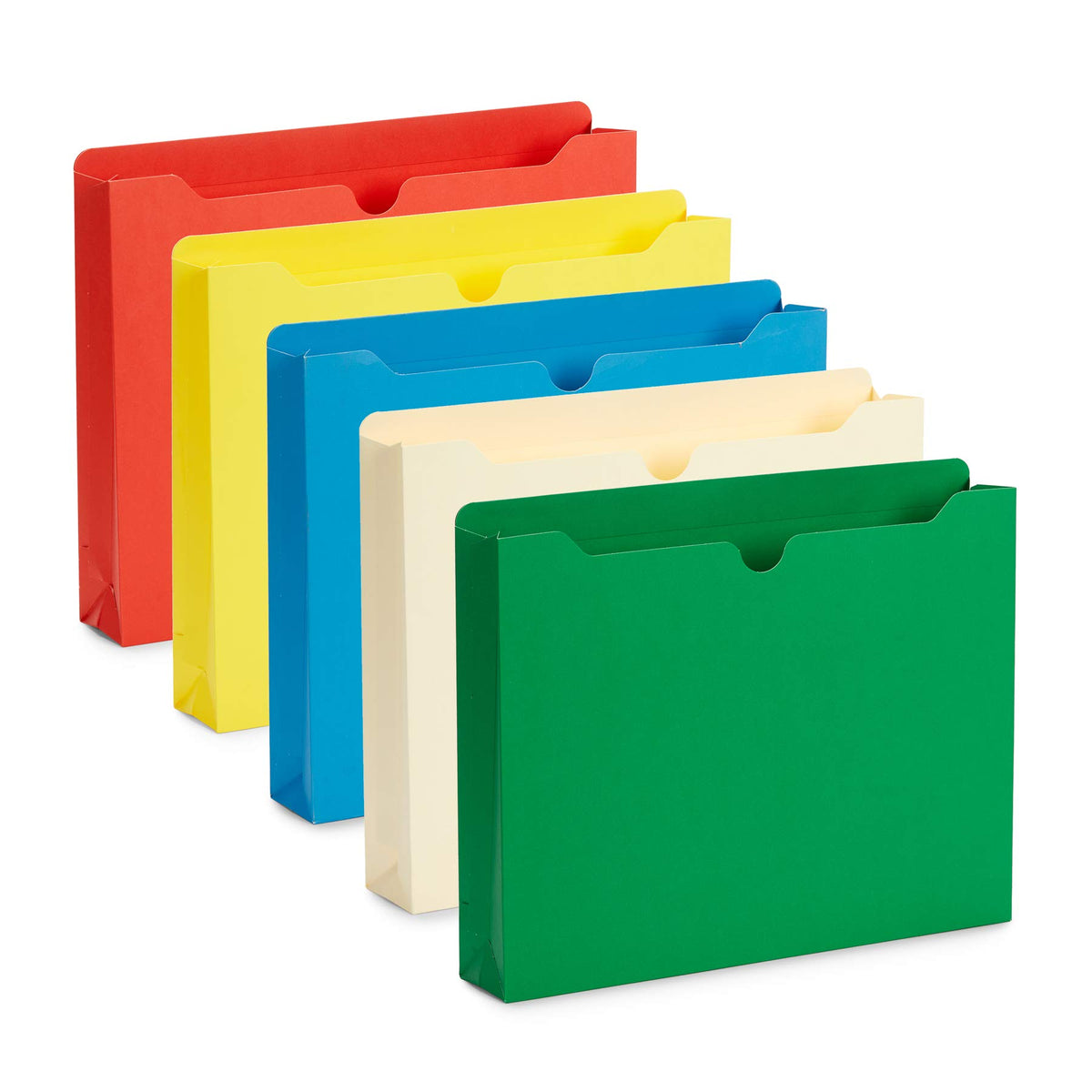 Blue Summit Supplies 25 Expandable File Folders, Letter Size, 2", Assorted
