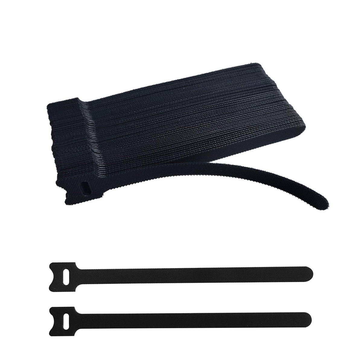 10 Inches 120 PCS Black Reusable Cable Ties,Multi-purpose Adjustable Cord Straps,Cable Organizer,Cord Wrap and Hook Loop Cords Management,Adjustable Cord Ties