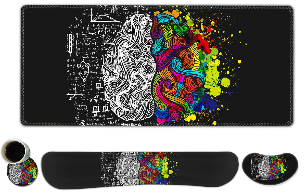 ToLuLu Extended Gaming Mouse Pad, Memory Foam Keyboard Mouse Wrist Rest Set