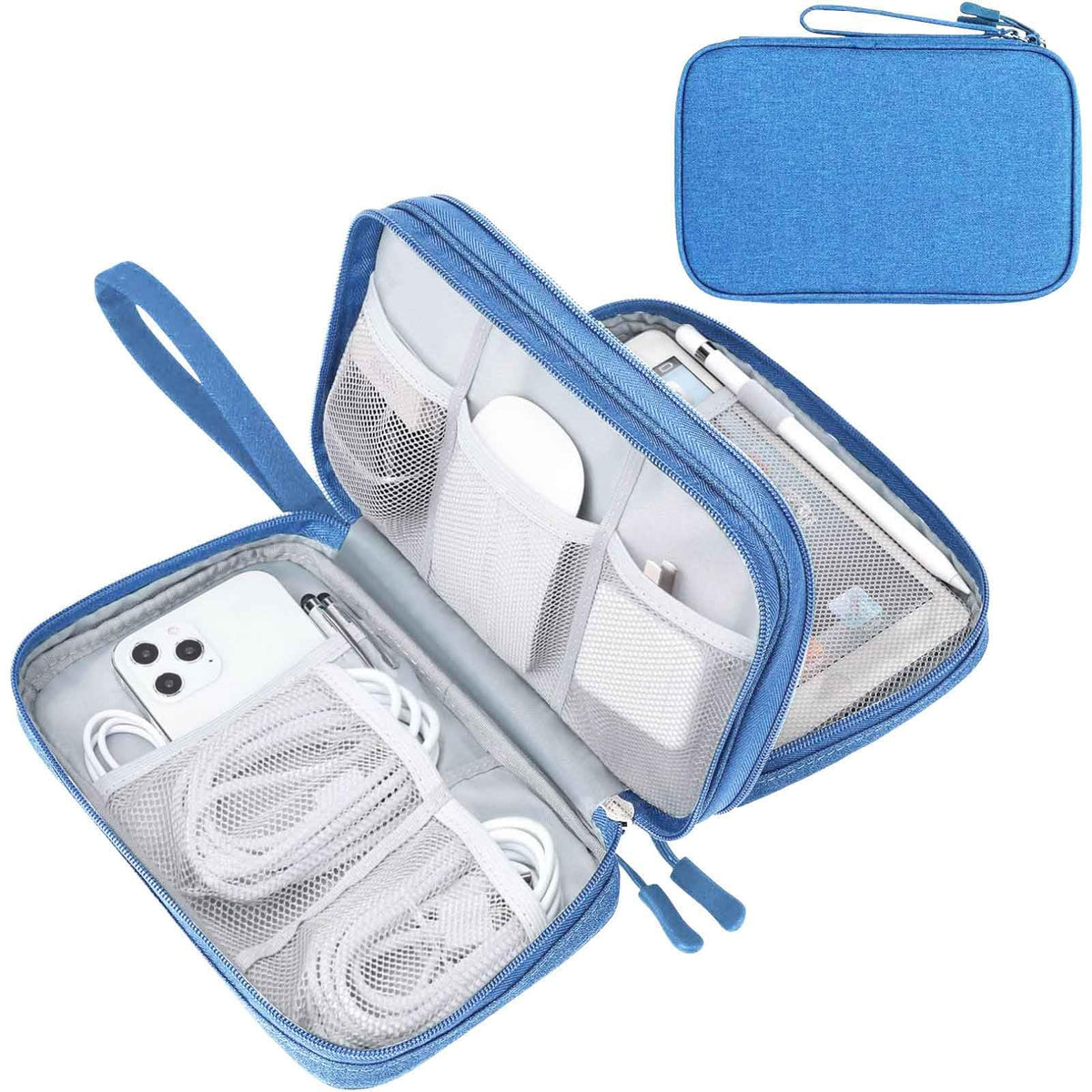 FYY Electronic Organizer, Travel Tech Pouch Bag, Medium, Black