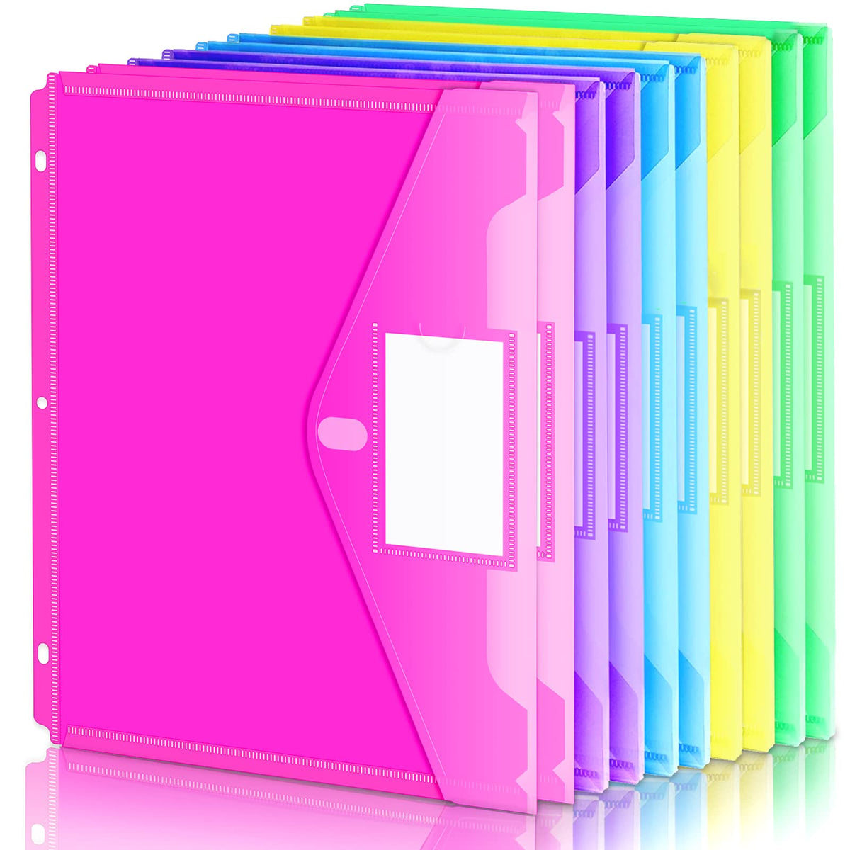 Forvencer Binder Pocket, 10 Pack Super Heavyweight Plastic Binder Folders