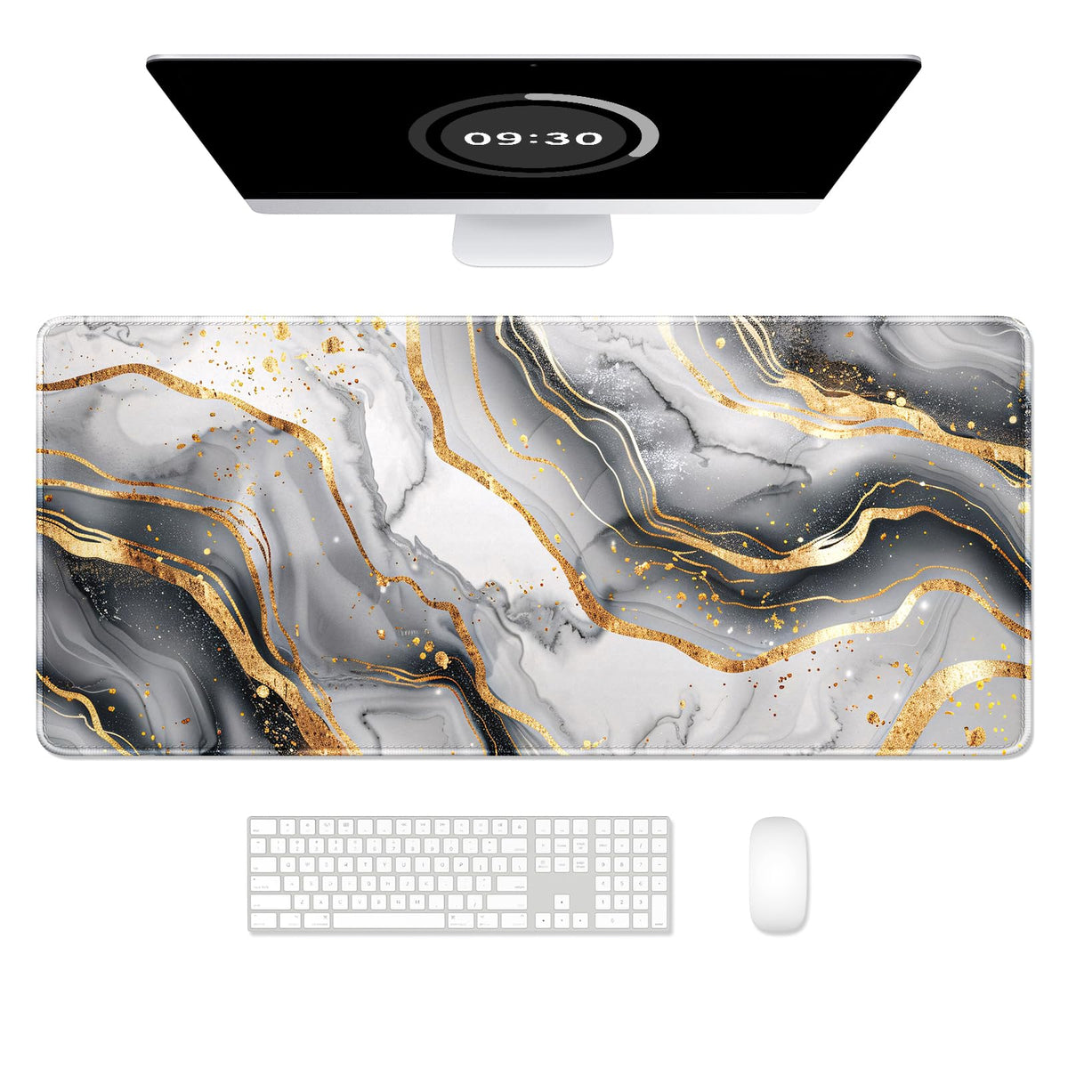 Desk Mat, Ultra Large Mouse Pad, XXL Gaming Mousepad, Green Tropical Leaves Deskpad, Big Extended Full Size Mouse Pad, Desktop Desk Matt for Keyboard, Laptop & Computer, 35.5 x 15.7 in
