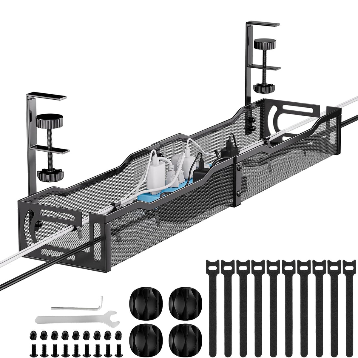 Cable Management, 25'' Cable Management Under Desk, Cable Tray