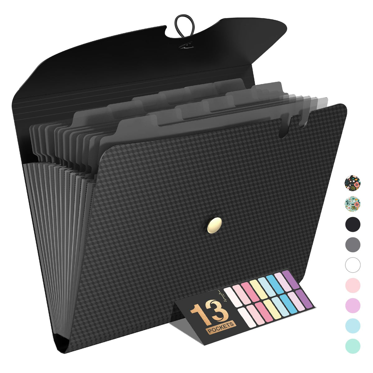 Sooez Expanding File Folders, 13 Pocket Accordion File Organizer, Letter/A4