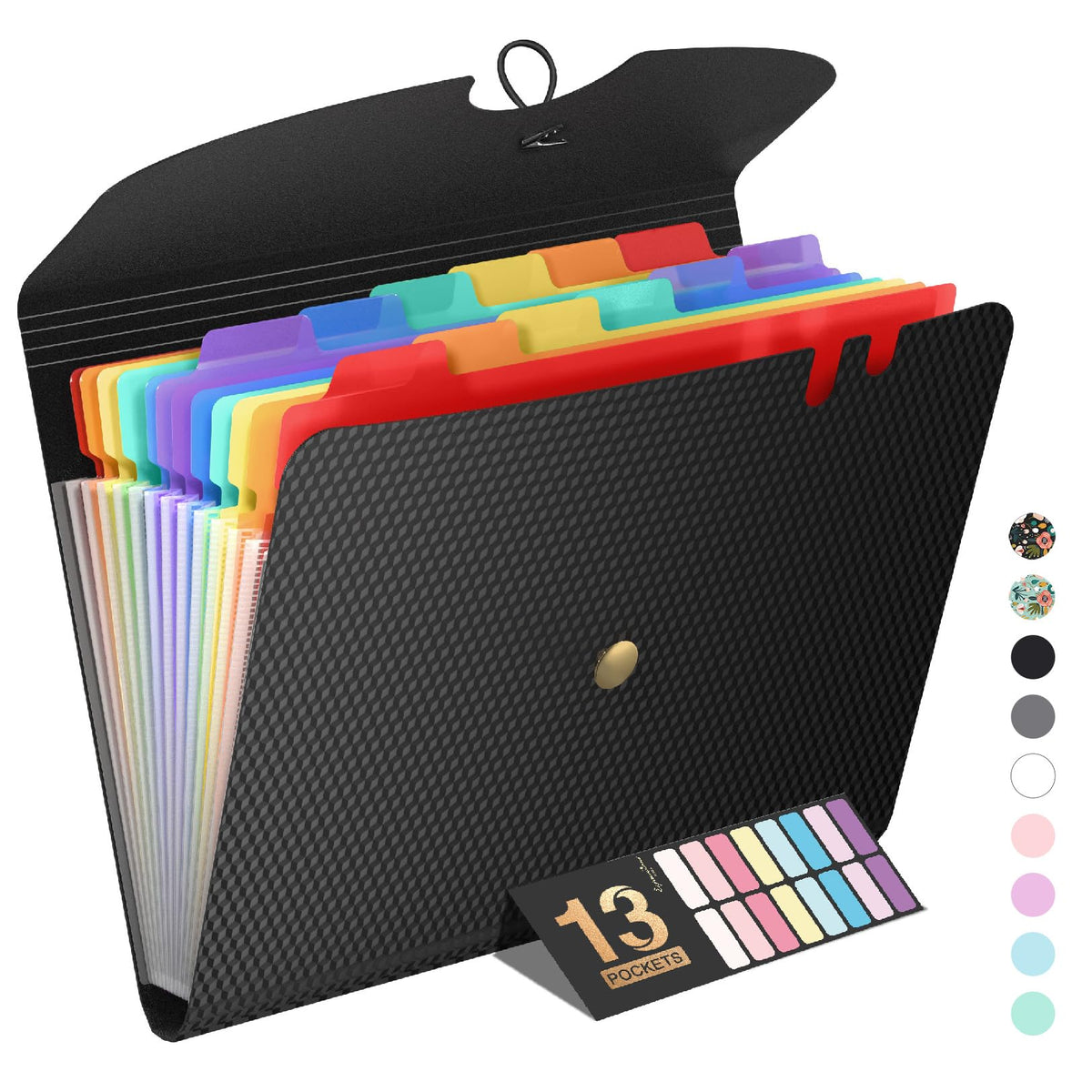 Sooez Expanding File Folders, 13 Pocket Accordion File Organizer, Letter/A4