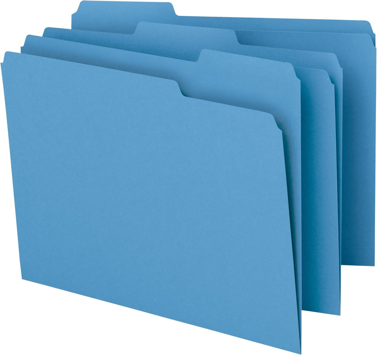 Smead Blue File Folders for Documents, with 1/3-Cut Tabs, Letter Size, Blue, 100 Pack for Easy Organization and Office Use (12043)