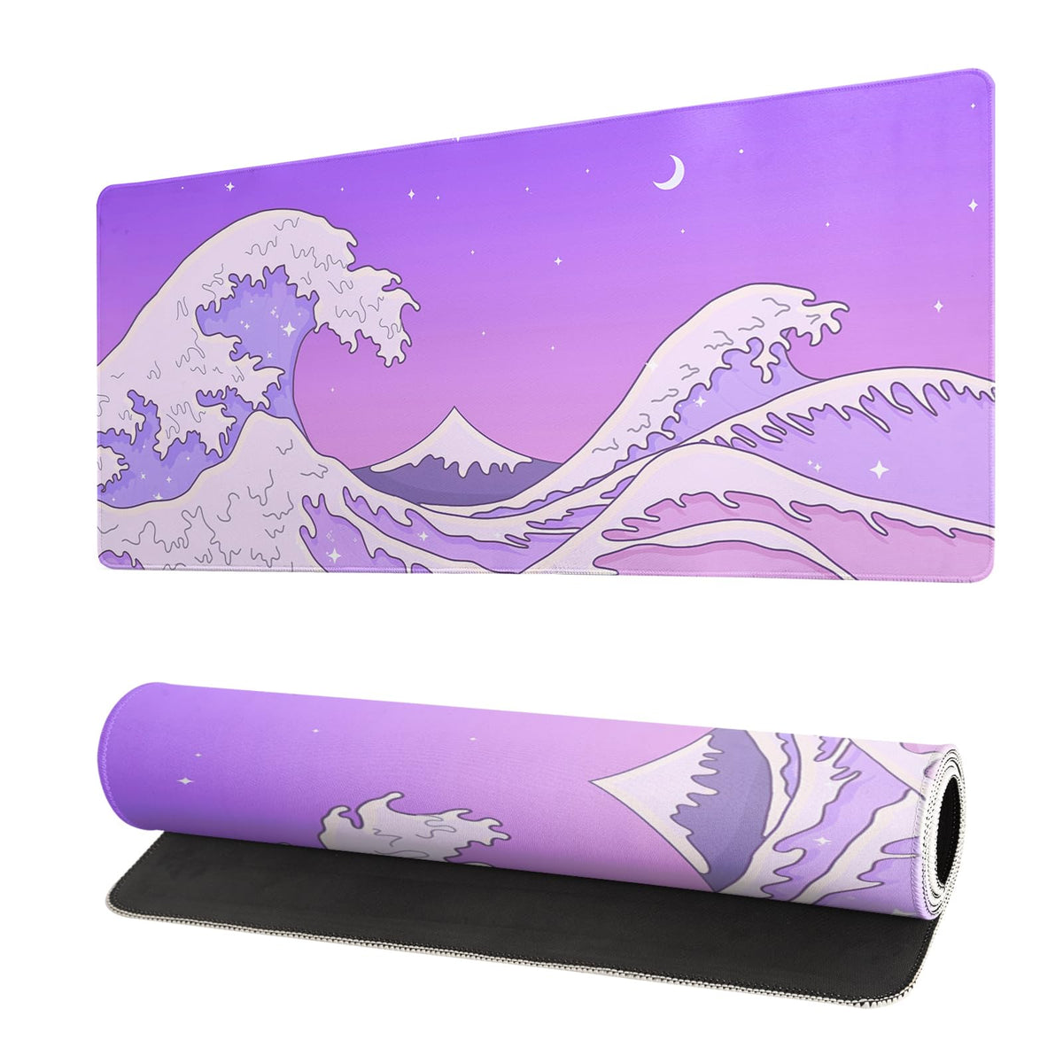 Topographic Contour Extended Big Mouse Pad Large,Gaming Mouse Pad Desk Pad,27.6x11.8 Inch Long Computer Keyboard Mouse Mat Mousepad with 3mm Non-Slip Base and Stitched Edge for Gaming and Office
