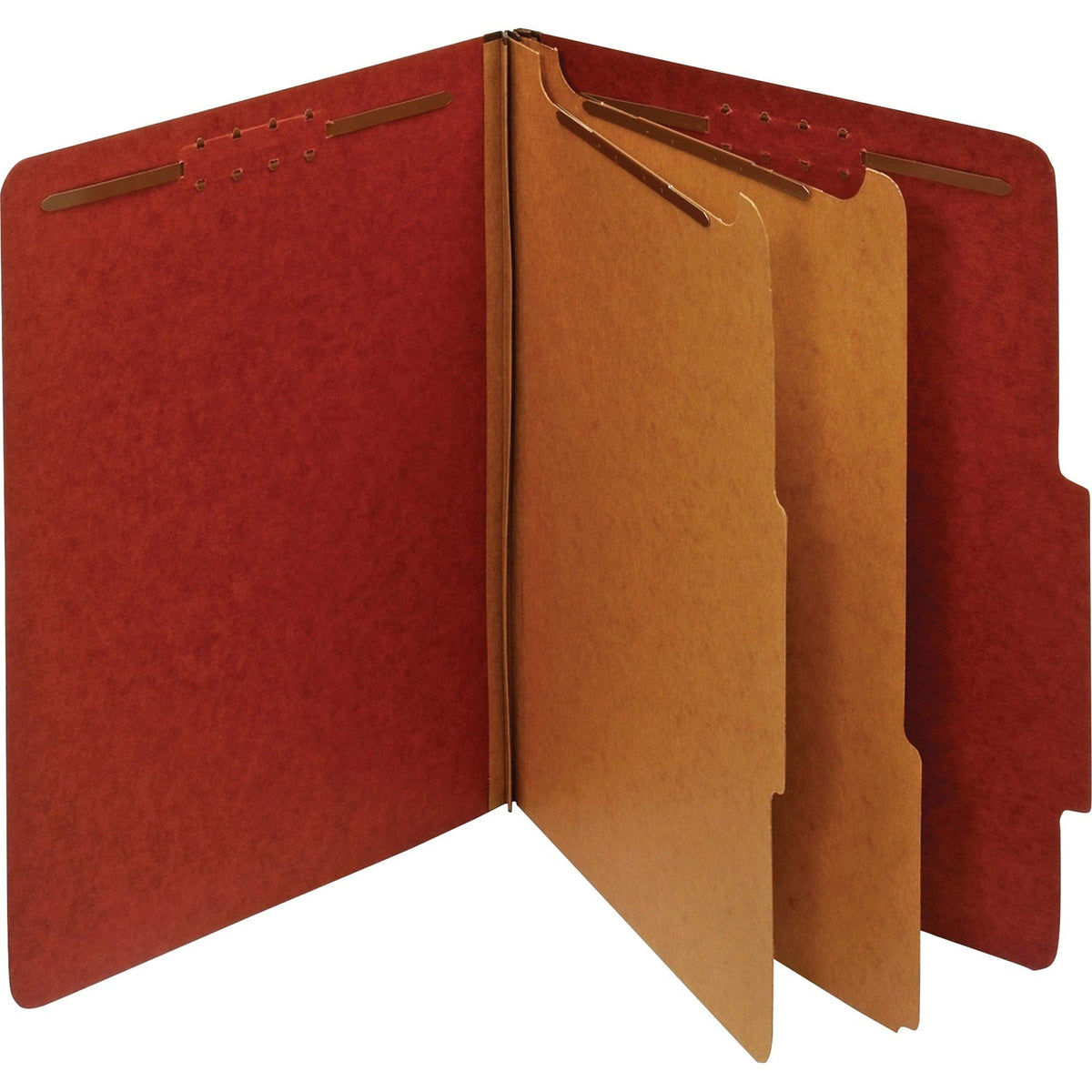 Pendaflex Recycled Classification File Folders, 2 Dividers, 2" Embedded Fasteners, 2/5 Tab Cut, Letter Size, Light Green, Box of 10 (24076R)