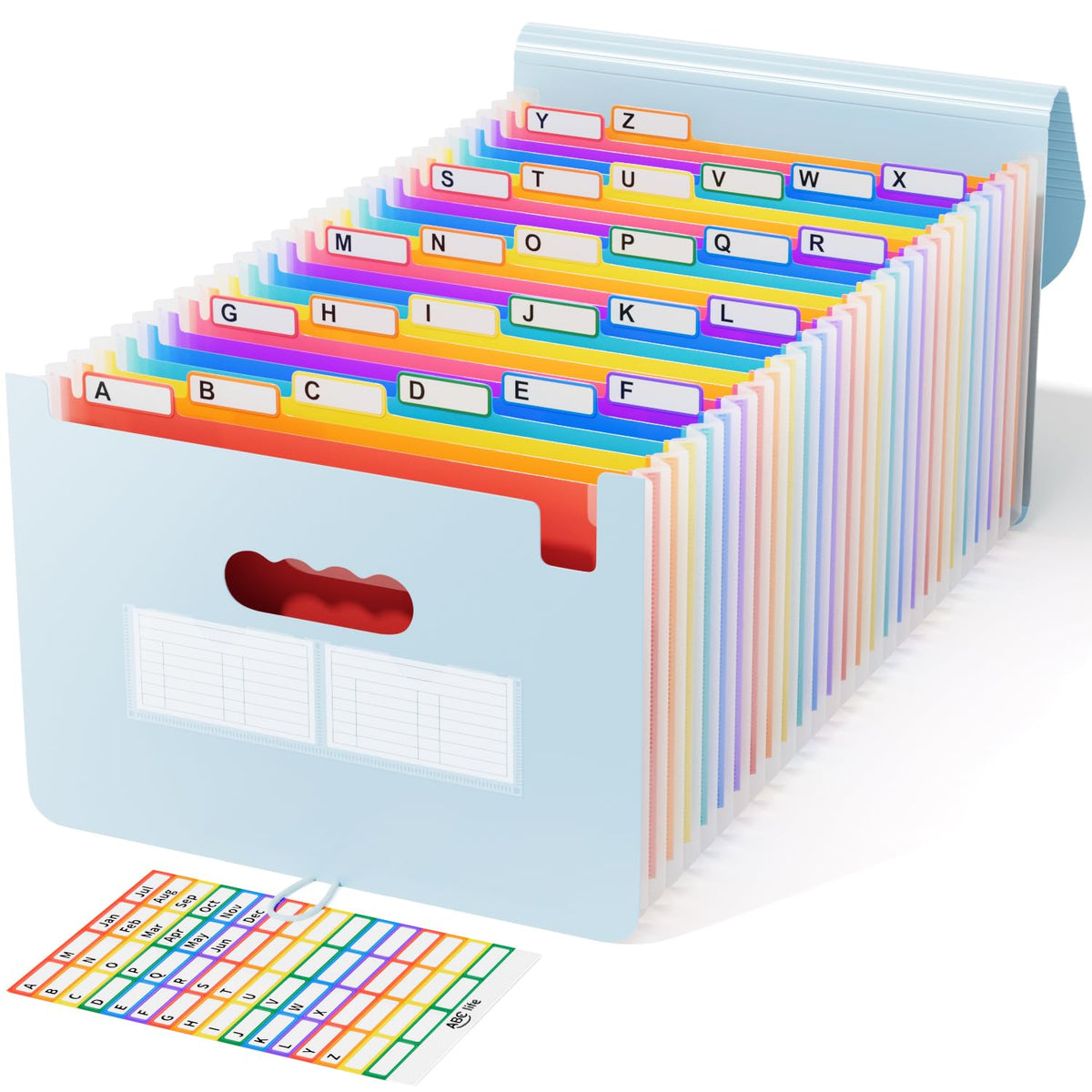ABC life 26 Pockets Accordion File Organizer, Expanding File Folders