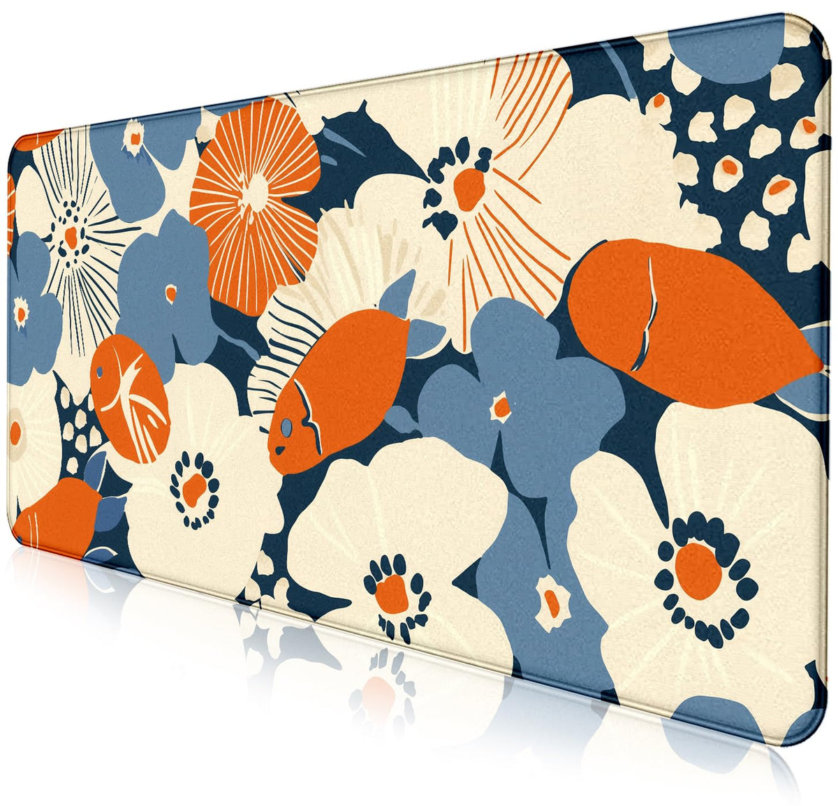 Retro American Flag XL Gaming Mouse Pad with Stitching Edge Laptop Desk Mat