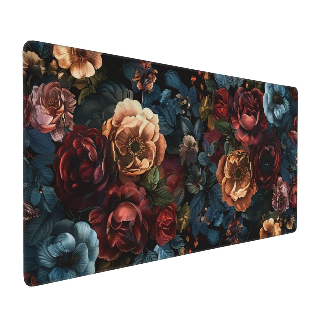 35.4 x 15.7 in, XXL Large Mouse Pad for Desk, Extended Keyboard Mouse Mat for Computer Office, Big Laptop Mouse pad, Gaming Pc-Boho Navy Blue Peony Florals